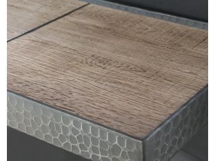 Hammered Iron Console with Reclaimed Pine Top
