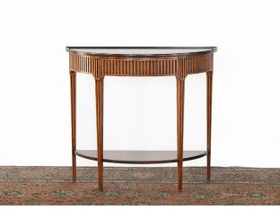French Provincial Bowfront Console Table