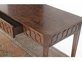 Mahogany Console Table with Circle Patterned Freize