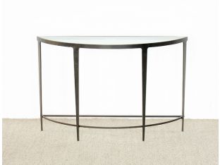 Roundabout Console Table in Antique Pewter