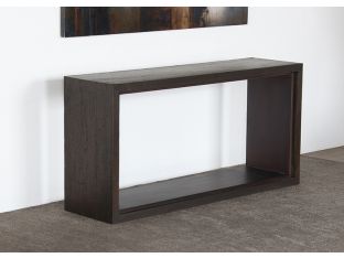 Tobacco Stained Reclaimed Wood Cube Console Table