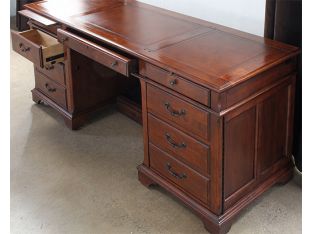 Weathered Cherry Executive Credenza