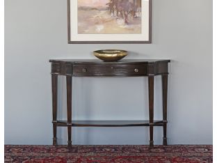 Mahogany Console With Center Drawer