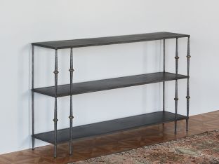 Steel Console With Spindle Accents