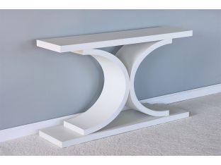 Double Curved Console in Egret White