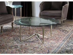 Miramont Round Cocktail Table with Glass Top