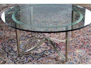 Miramont Round Cocktail Table with Glass Top