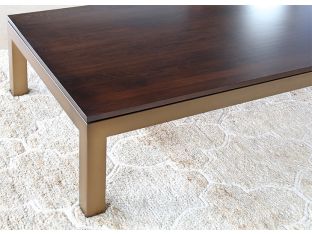 Mitchell Gold Parsons Cocktail Table in Vintage Brass with Sienna Finish