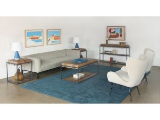 Acacia Wood Coffee Table With Iron Frame