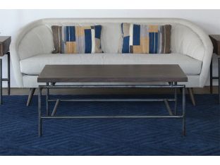 Mango Wood Top Coffee Table With Iron Base