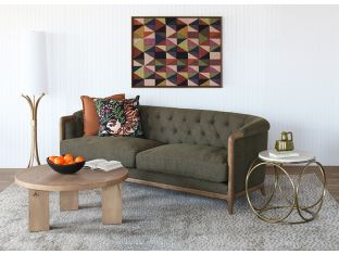 Round Parawood Tri-Pedestal Coffee Table
