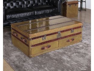 Vintage Brass Trunk Coffee Table