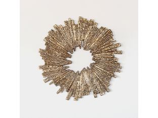 Brass Starburst Wall Sculpture- Cleared Decor