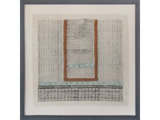 Betwa Block Printed & Embridered Textile 40W X 40H
