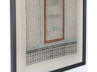 Betwa Block Printed & Embridered Textile 40W X 40H