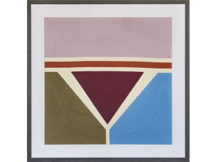 Block Party Framed Geometric Embroidery 28W X 28H
