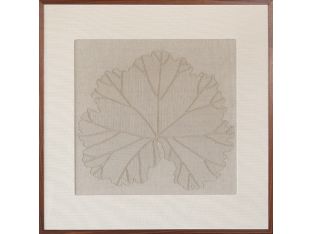 Water Lily Embroidered Botanical 36W X 36H
