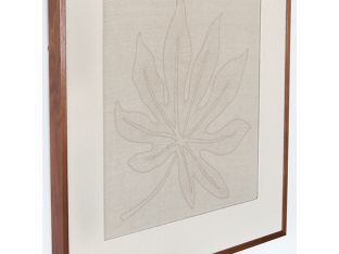 Schefflera Embroidered Botanical 36W X 36H