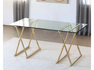 Mitchell Gold Xavier Desk in Polished Brass