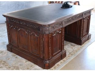 Reproduction of US President's Resolute Desk in Mahogany