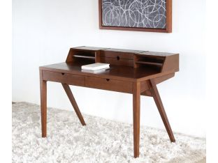 Danish Modern Writing Desk with Storage Compartments