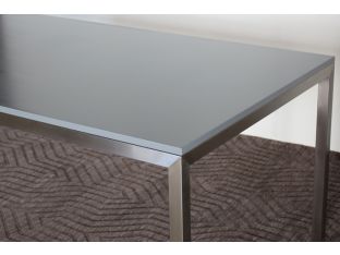 6' Office Table with Metal Frame and Gray Top
