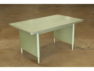 Retro Light Green Metal Desk