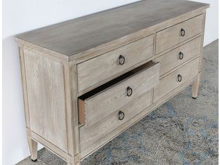 Washed Elm Dresser With 6 Drawers