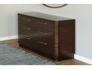 Dark Eucalyptus Dresser w/ Rounded Corners