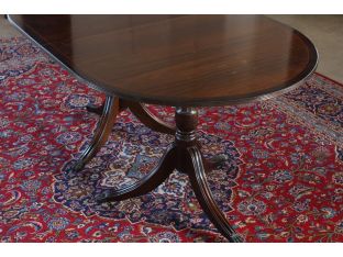 Oval Mahogany Double Pedestal Dining Table, Circa 1960