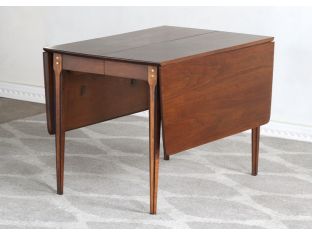 Mid-Century Modern Dining Table with Black Detailed Leg Accents, Vintage 1950's