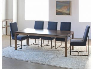 Mitchell Gold Parsons Dining Table in Vintage Brass with Sienna Finish