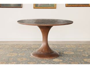 Solid Oak Tulip Dining Table in Sienna Brown