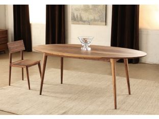 Vintage Oval Dining Table in American Black Walnut