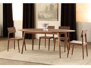Vintage Oval Dining Table in American Black Walnut