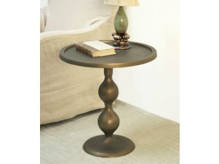 Marlow Matte Brass Baroque Side Table