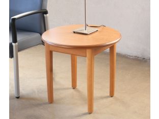 Round End Table in Candlelight Finish