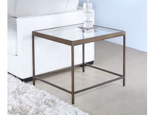 Mitchell Gold Vienna Side Table in Antique Brass