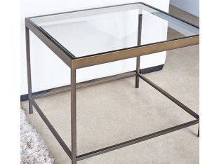 Mitchell Gold Vienna Side Table in Antique Brass