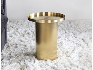 Titanium Gold Drum End Table