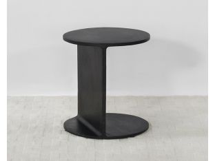 Flat Iron End Table W/Textured Edges