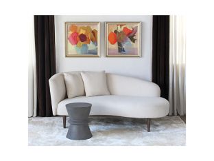 Tribal Dark Gray Concrete End Table