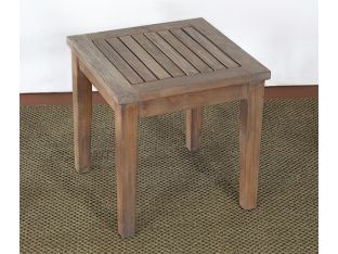 Weathered Teak Square End Table