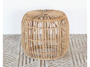 Natural Rattan End Table 