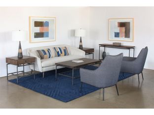 Mango Wood Top End Table With Iron Base