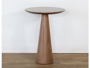 Tall Walnut Veneer End Table