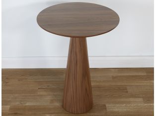 Tall Walnut Veneer End Table