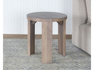 Gray Ash Round End Table