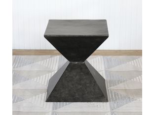 Raw Black Metal End Table