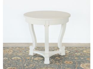 White Lacquered Cabriole Leg Entry Table